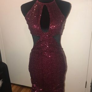 Sexy Sparkly Red Dress